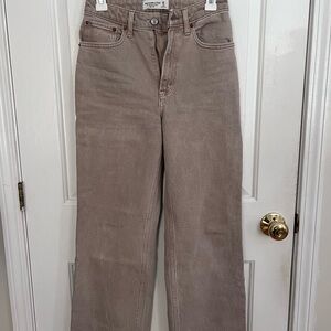 Abercrombie & Fitch Women's Straight Leg Brown Jeans